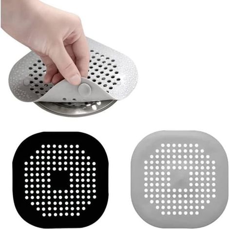 Couvercle de bonde en silicone St, filtre d'évier avec ventouse pour cheveux, baignoire, douche, bonde, cuisine, salle de bain, (1/5)
