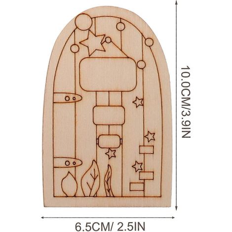 64 portes de fées miniatures en bois pour jardin, à peindre soi-même, accessoires pour maison de fées (1/4)