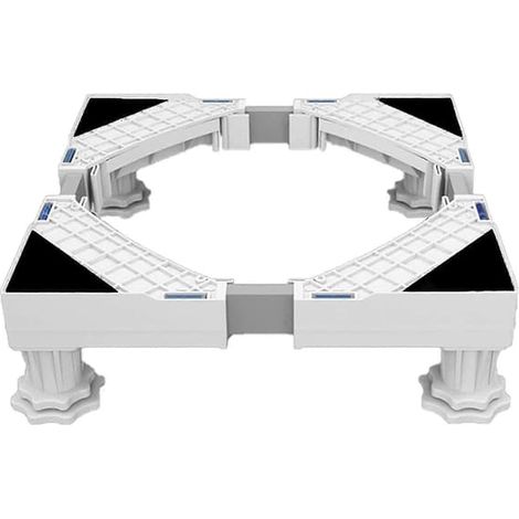 HOXILEELEO - Support pour lave-linge, socle avec lave-linge séchant et réfrigérateur, longueur réglable, charge maximale 300 kg, anti-vibrations (1/5)