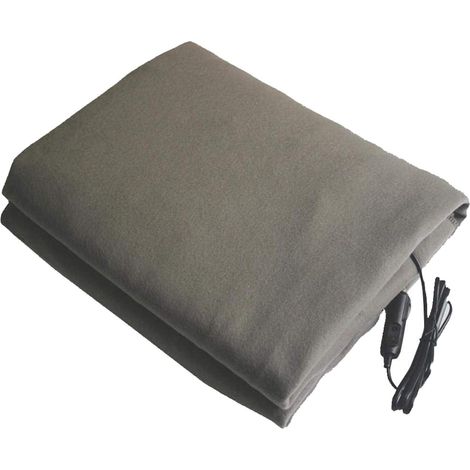 Car Electric Heated Blanket, RV Heated Fleece 12 Volt Heated Travel Blanket, for Cold Weather Kits Cozy Bed Heater (Gray) (1/4)