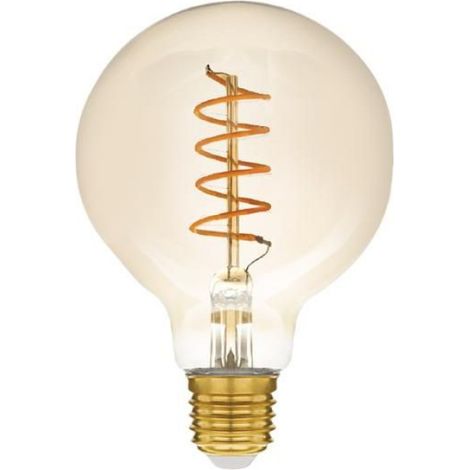 Ampoule Led E27 - 4 W - 2700 K - 200 Lm - G125 Sphérique Ambrée - Pour Décoration Intérieure Industrielle Ou Vintage - 1 Pièce (1/3)