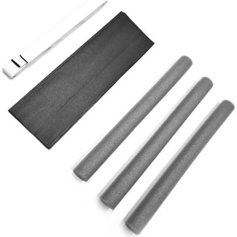 Cale-porte étanche et insonorisée en mousse, 92 cm (36,2 po), noir, pour portes intérieures et extérieures. (1/4)