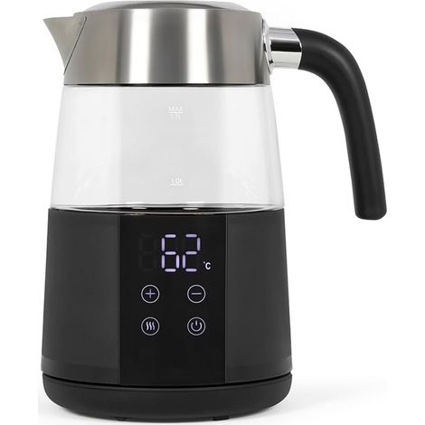 Bouilloire électrique Livoo 1,7 L, Température variable, écran digital, noir (1/5)