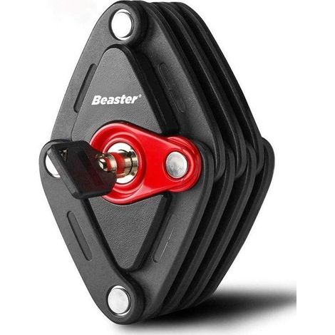 Candado plegable Aster BeBS310LC negro 120 milímetros