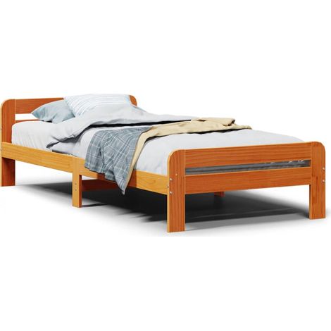 Maison Exclusive - Letto senza Materasso Marrone Cera 75x190 cm in Legno di Pino (1/5)