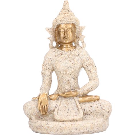 Statue de Bouddha en Résine Artisanale, Sculpture Détaillée, Haute Résistance au Gel, Idéale pour Couloir ou Décoration Intérieure (1/5)