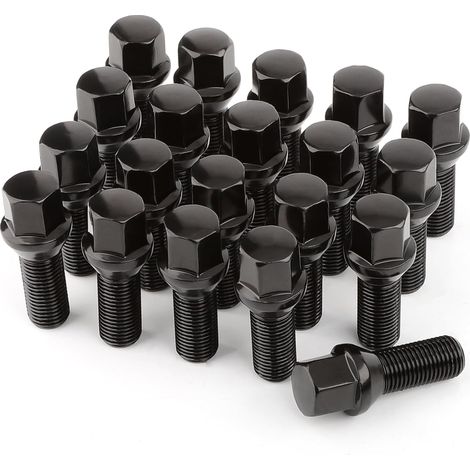 20 Boulons de Roue  M14x1,5x28mm I Siège Conique R13 I CLÉ 17 mm I Compatibles avec Jantes Aftermarket (1/5)