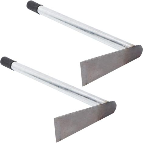 2 Pièces Petit Outils de Jardinage Acier Inoxydable Houe Manuelle Ergonomique pour Désherbage Plantation (1/5)