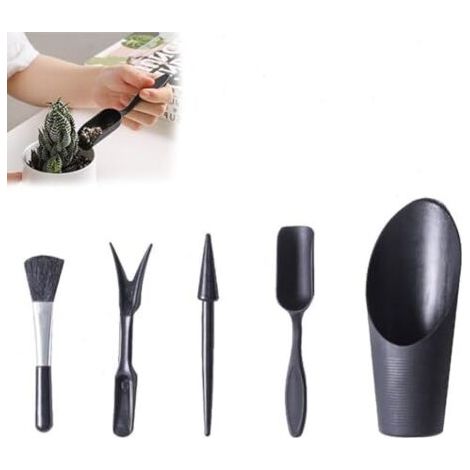 Lot de 5 outils de plantation succulente - Mini outils de jardinage d'intérieur - Pour l'entretien des plantes grasses et le jardinage