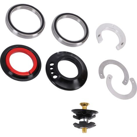 Jeu de direction pour cadres standard IS52, axe supérieur 28,6 mm, axe inférieur 40 mm, passage de câbles intégré et dissimulé, écrou 6,5 mm (1/5)