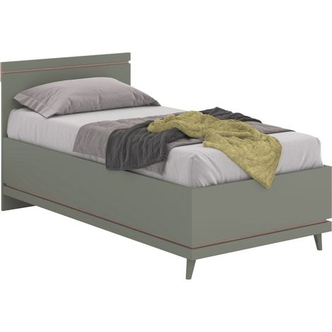 Cama Fertalu 107, 100 x 200 cm, Individuales, 100x200, Aglomerado laminado, Somieres, 105x201x100cm (1/5)