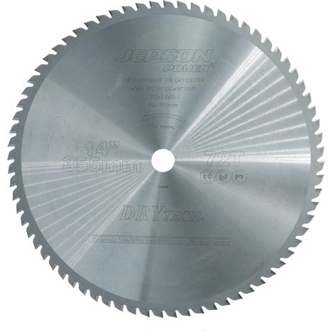 Jepson Drytech HM-Sägeblatt Durchmesser 355 mm / 72Z für Stahl& Inox (1/2)