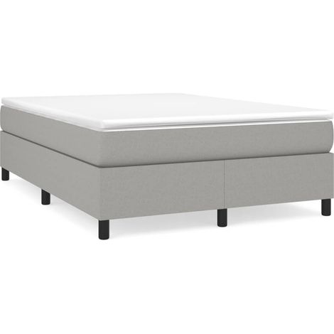 Maison Exclusive - Boxspringbettgestell Hellgrau 140x200 cm Stoff