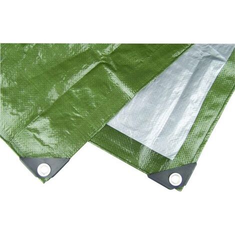 Bâche en tissu 4 x 5 m 140g/m² Vert (1/5)