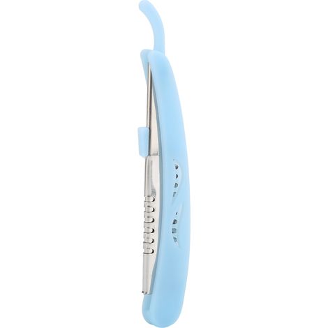 Porte-rasoir de barbier manuel pour rasoir droit, sans lame, bleu (1/5)