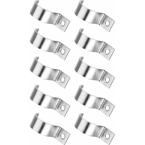 10er-Pack Φ35mm Einloch-Rohrschellen, Edelstahl P-Clips Metall-Kabelklemmen Schlauchschelle für Stromsysteme, Maschinenbau (1/5)