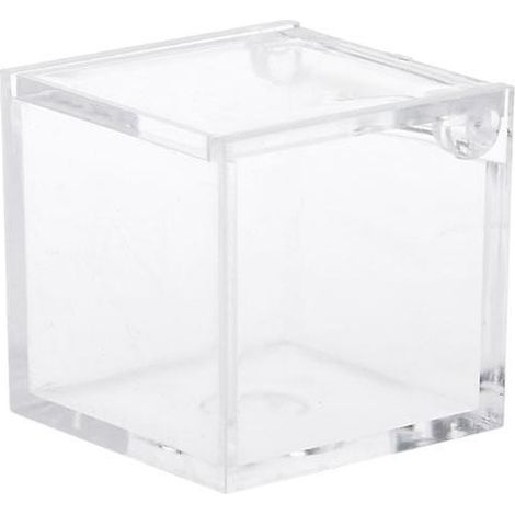 Transparente Geschenkbox aus Kunststoff für Hochzeitsgeschenke, Würfelform, 4,5 x 4,5 cm, ideal für kleine Geschenke, Partys und Souvenirs.