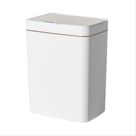 Poubelle de salle de bain intelligente sans contact, étroite, à induction, avec sac automatique (1/4)