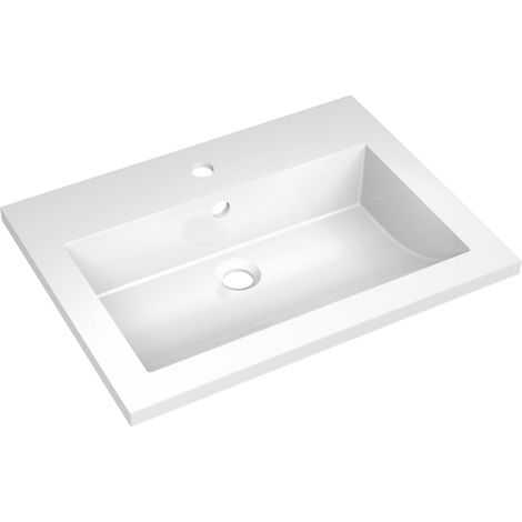 Lavello in granito 600 x 450 x 120 mm bianco 020002564