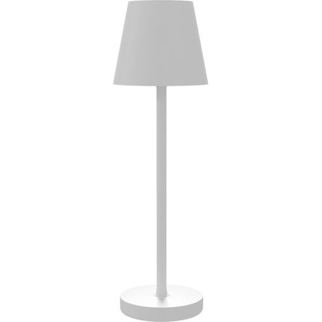 Lampada da tavolo LED touch ricaricabile USB bianca in metallo con 3 temperature di colore (1/5)