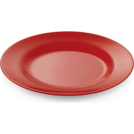 Assiette à dessert mélamine Ø 20 cm rouge lot de 12 - Was Germany (1/2)