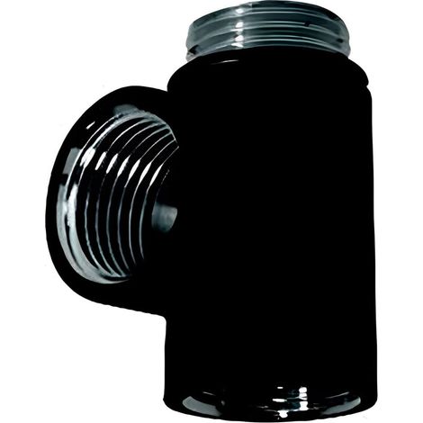 Heatwave Towel Rail Dual Fuel T-Piece Black (1/2)