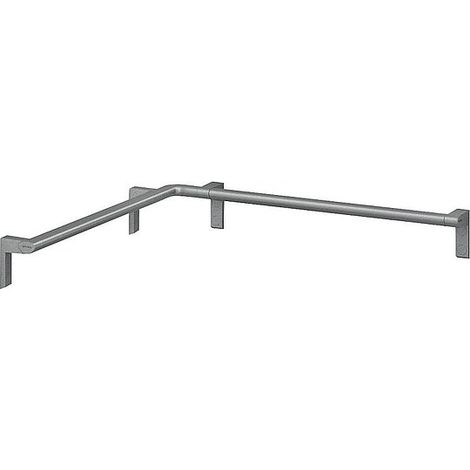 Duschhandlauf Normbau Serie Cavere aus Aluminium, inkl. Befestigung, Anthrazit-Metallic 95, 750 x 750 mm - 7484075095 (1/3)
