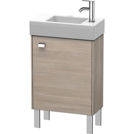 Meuble sous-vasque BRIOSO 570x484x239mm poignée chromé ouverture droite pin argenté