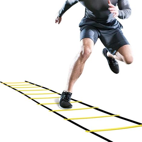 Scala di agilità professionale, scala per allenamento di agilità, scala di velocità, 12 pioli, 6 metri, con borsa per il trasporto (1/5)