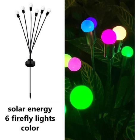 2 Lampes solaires LED, Suspension fleurie, Autonomie 8-12h, Noir, Jardin, Patio (1/4)