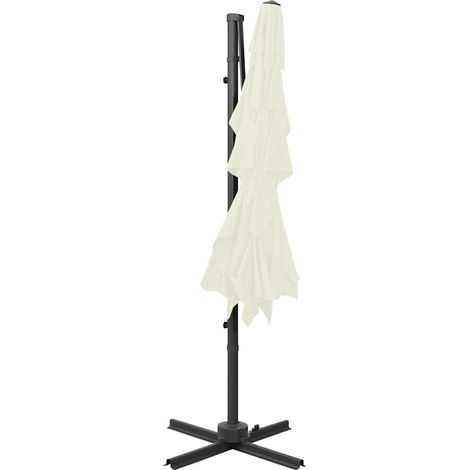 Maison Exclusive - Ombrellone a Sbalzo 4 Livelli Palo Alluminio 250x250 cm Sabbia (1/5)