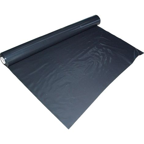 Film polyéthylène noir opaque, largeur 3 m, épaisseur 150 microns, longueur 66 m - SACHERIE DE PANTIN