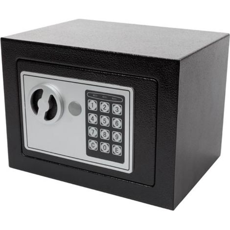 Perel – Coffre-fort électronique 17 x 23 x 17 cm – Serrure à combinaison électronique – 2,3 kg – Fixation murale recommandée (1/5)