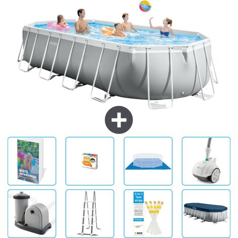 Prism Frame Pool Oval - 610x305x122 cm - 9-teilig S590