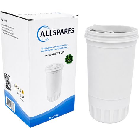 Filtro de agua AllSpares compatible con todas las jarras de agua Zerowater. Filtro de repuesto para, por ejemplo, ZW-5317, ZR-017 (filtros PFAS). (1/5)