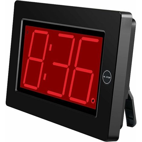 Digital wall clock with large 7.6 cm display, battery powered only (1/5)