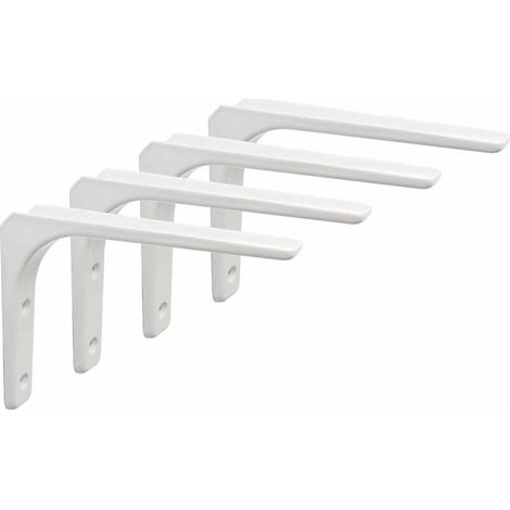 Soportes para estantes de pared, 4 soportes metálicos de 200 mm x 150 mm, soportes resistentes para estantes de pared, ideales para decoración de paredes de cocinas industriales y montaje de radiadore (1/5)