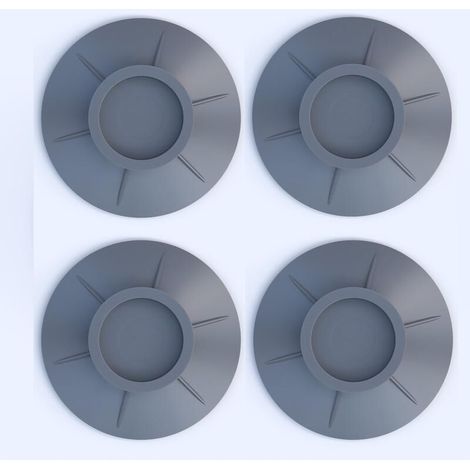 Pièces Tapis Anti Vibration Machine Laver, Lave Linge Anti Vibration, Coussinets Pieds de Machine Laver, Sèche Linge Caoutchouc Coussinets, pour Lave Linge Sèche Linge Anti Vibrant (gris) (1/4)