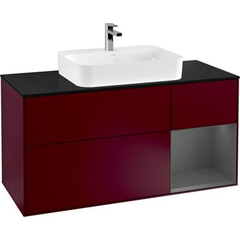 V&B Waschtischunterschrank Finion 120cm, Pl b m, Reg re Anthrac. m, Peo m (1/2)