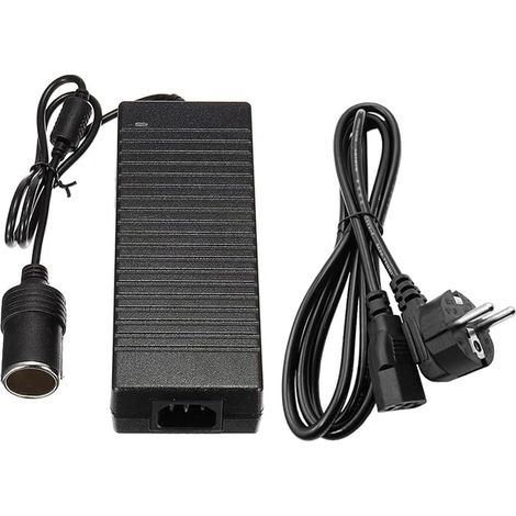 Convertitore di tensione: adattatore da rete per auto, adattatore da rete con spina accendisigari per frigorifero portatile e aspirapolvere (1/5)