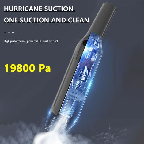1 aspirateur de voiture, sans fil, 19800 Pa, écran LED, bac 150 ml, batterie 4000 mAh, pour voiture maison bureau (1/5)