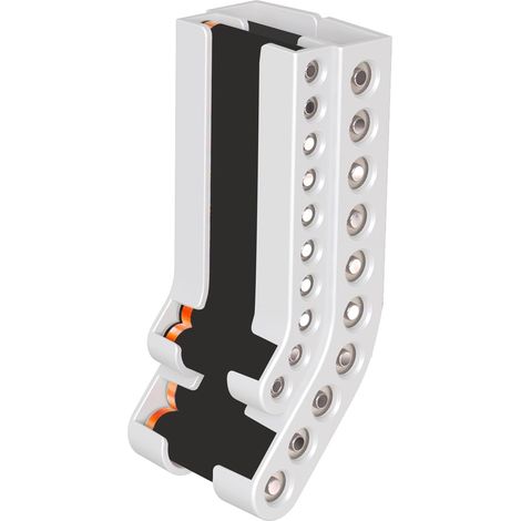 Batterie-Organizer, Batterieaufbewahrung, Batteriehalter, Wandmontierter Batteriespender, Batteriehalter für 10 AA- und 10 AAA-Batterien, Batterieaufbewahrungsbehälter (Batterien nicht enthalten), Wei