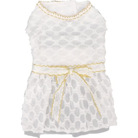 Princesse robe élastique nœud pour chien chiot animal de compagnie tenue blanc XS mignon doux léger respirant - pour petits et grands animaux (1/5)