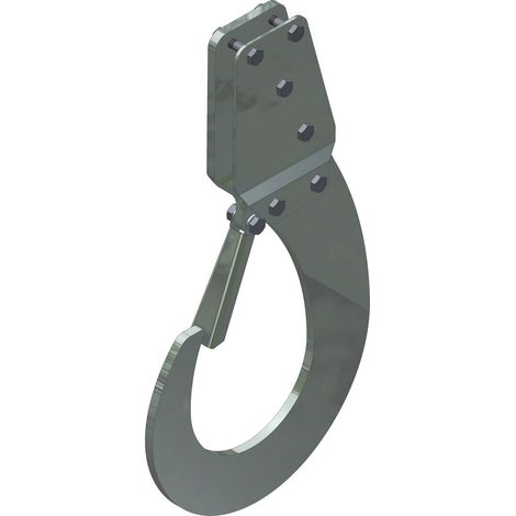 1PZ GANCIO DI SOLLEVAMENTO IN ACCIAIO ZINCATO CM.23,5X44,1 P=KG50 (1/2)