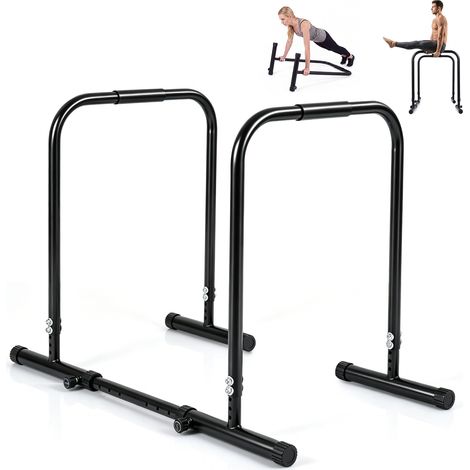 Barres Parallèles Portables avec Poignées en Mousse Antidérapantes pour Tractions et Pompes, Gym et Maison, Charge 300kg (1/5)