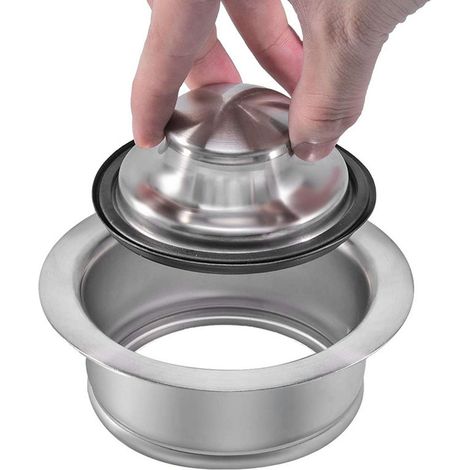 réducteur d'évacuation pour broyeur de déchets de cuisine, accessoires d'évier en acier inoxydable, réducteur pour sortie de vidange, accessoires d'évier en acier inoxydable (1/5)