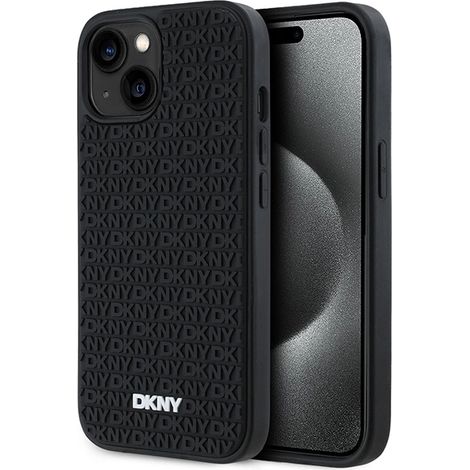 Dkny DKHCP15S3DRPWK Cover rigida nera/nera per iPhone 15/14/136.1 con motivo 3D in gomma. (1/5)