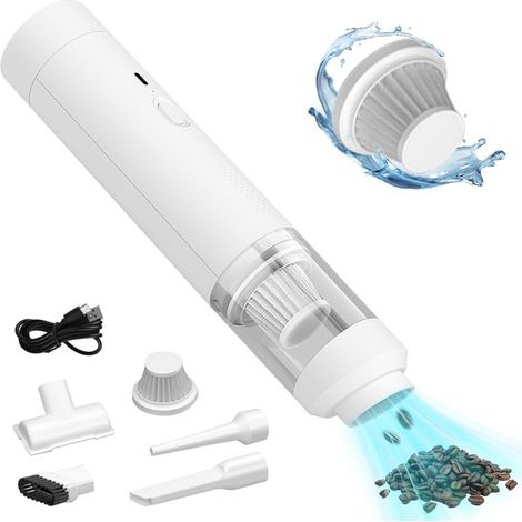 11.000 Pa Akku-Handstaubsauger, leistungsstark mit USB-C-Schnellladefunktion, waschbarer HEPA-Filter, Mini-Staubsauger für Tierhaare, Auto, Büro und Zuhause