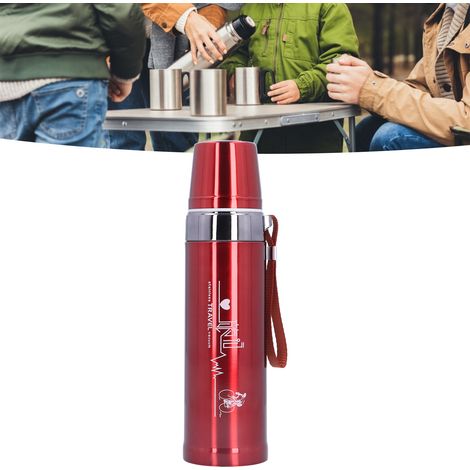 Reisethermoskanne aus Edelstahl, praktisch und innovativ für Outdoor-Sportarten, Wandern, Radfahren, isolierter Becher, Thermoskanne mit großem Fassungsvermögen. (1/5)