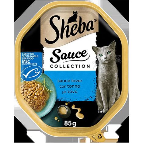 Sheba Cat Sauce Lover con Tonno  - Sheba Cat Sauce Lover con Tonno - Vaschetta Da 85 Gr